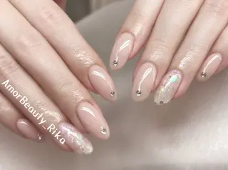 ネイル Kaka_ パラジェル、長さだしのネイルデザイン