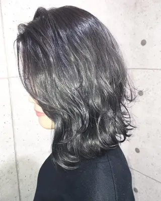 ミディアム カラー LITTY所属・レイヤー/髪質改善 /山永圭介のヘアスタイル