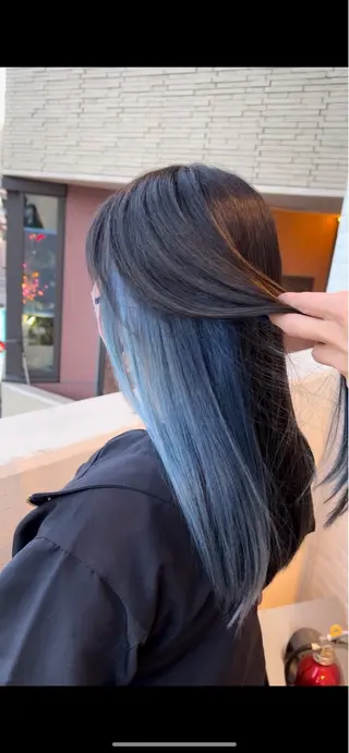 ロング カラー バレイヤージュ /ハイライト/もときのヘアスタイル