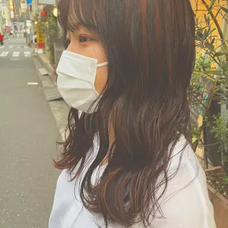 セミロング カラー ヘアアレンジ ハイトーンピンク🍑 ブリーチ🍑RINAのヘアスタイル