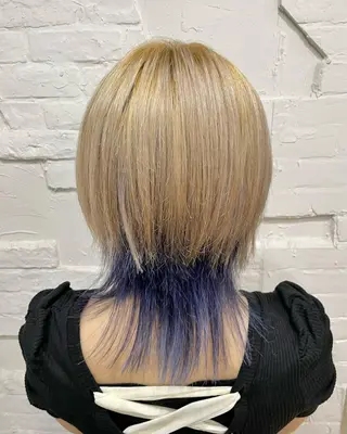 ミディアム カラー ヘアアレンジ 【ピンク/韓国ヘア/ ヘアセット】亜海のヘアスタイル