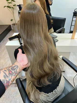 ロング カラー ヘアアレンジ ✨韓国/外国人風✨ 江原巧のヘアスタイル