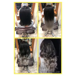 ミディアム カラー 100%髪質改善特化 TRUNSのヘアスタイル