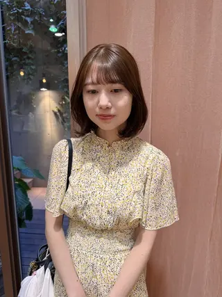 ミディアム パーマ 大橋 芽衣のヘアスタイル