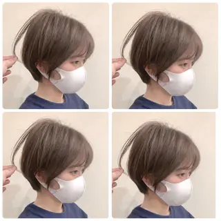 ショート カラー 京都大人女性ショート 徒歩1分/秋山のヘアスタイル