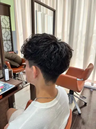 ショート パーマ メンズ AROH  men's cut&men's perm 船橋店所属・🧊メンズ特化🧊 高木航希のヘアスタイル