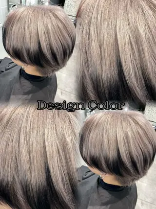 ショート カラー ONYX 表参道所属・表参道/ハイライト 髪質改善ストレートのヘアスタイル