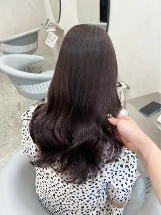 セミロング カラー 新宿/韓国ヘア 中明度カラー/かやのヘアスタイル