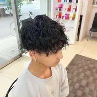 ショート パーマ メンズ 韓国風メンズ/毛流れ ヘアなら須田龍世のヘアスタイル