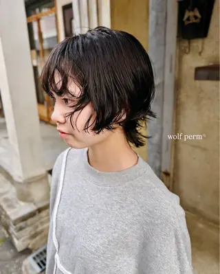 ショート パーマ 水原波津輝/ボブ /ニュアンスパーマのヘアスタイル