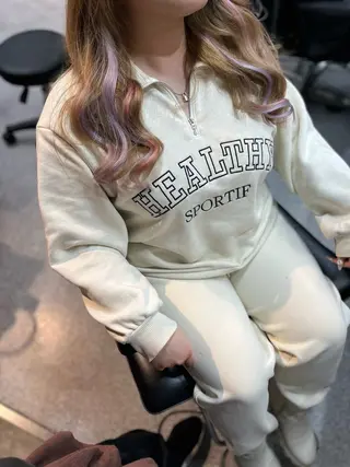 セミロング 濱川響太レディース カットモデルのヘアスタイル