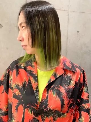 ショート カラー ヘアアレンジ ミニボブ/ブリーチ 🌈MISATOのヘアスタイル