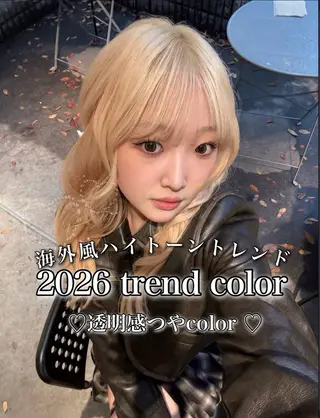 ロング 艶髪ハイトーンカラー 渋谷🎀ririkaのヘアスタイル