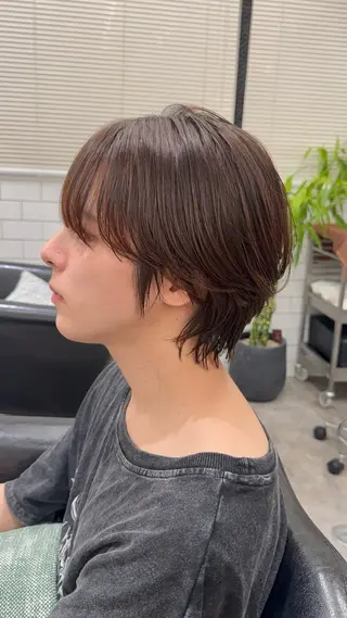 ミディアム 白髪ぼかし 👒堀江・ヨンスクのヘアスタイル