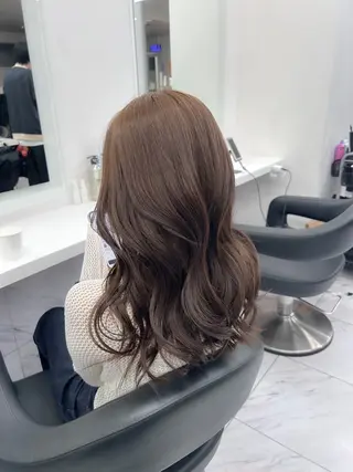 ロング カラー パーマ ヘアアレンジ メンズ キッズ ブリーチなしカラー/ ブラウン/レイヤーのヘアスタイル