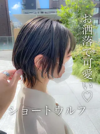 ショート 顔周りレイヤー/ボブ 銀座✨中野まさひろのヘアスタイル