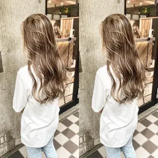 ロング カラー ヘアアレンジ TATSUYA アートディレクターのヘアスタイル