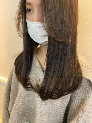 ロング Rinka/梅田/ 透け感カラー🤎のヘアスタイル