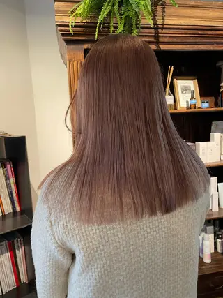 セミロング カラー classic 新横浜所属・大人girly🛋️ 🤍yukakoのヘアスタイル