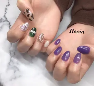 ロング カラー ヘアアレンジ キッズ ネイル マツエク・マツパ 福田 加奈のネイルデザイン