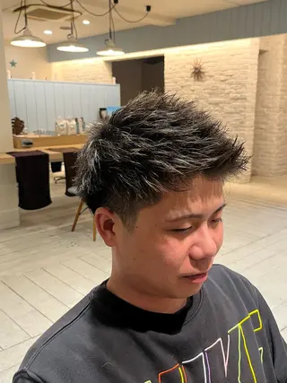 ショート メンズ BLUE       hair＆Life所属・メンズ特化 山崎  蓮のヘアスタイル