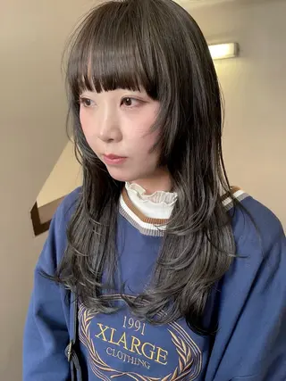 ロング カラー 安部佑哉/ハイトーン /レイヤー/グランジのヘアスタイル