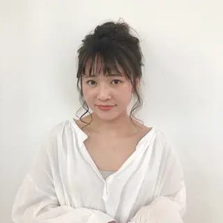 セミロング ヘアアレンジ 榎園 由美のヘアスタイル