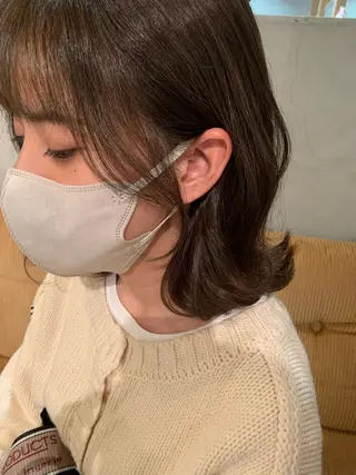 ミディアム レイヤー/韓国ヘア 杉浦結梨のヘアスタイル