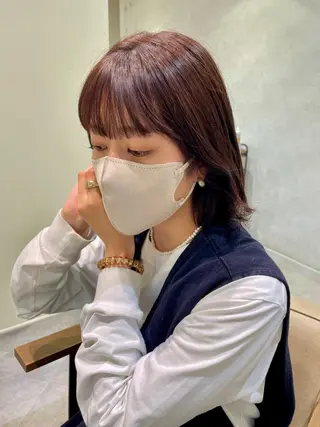 ミディアム カラー カラー/レイヤー/ 髪質改善/PAAQのヘアスタイル