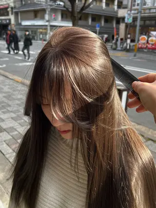 ロング 🚨メンズ曲がる 縮毛矯正りおん🚨のヘアスタイル