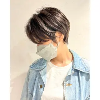 ショート re.share所属・茅ヶ崎/ショートボブ /ハイトーン/片野のヘアスタイル