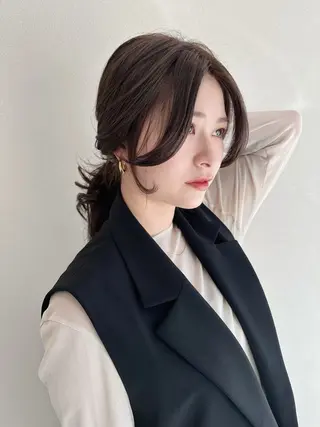 ミディアム カラー ✂️似合わせの魔術師 石田一樹✂️のヘアスタイル