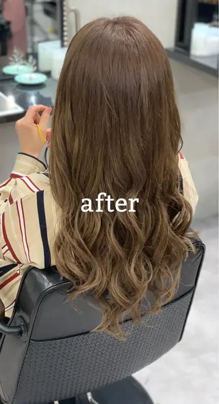 ミディアム カラー 新宿/韓国レイヤー 髪質改善カラー/角所のヘアスタイル