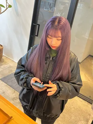 ロング カラー ハイトーンカラ ー/小川のヘアスタイル