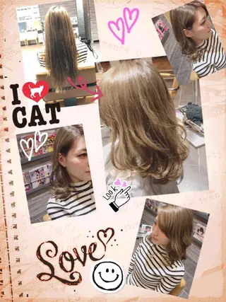 ミディアム ému エミュ　hair &spa所属・近藤 みゅうまのヘアスタイル