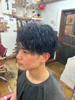 ショート パーマ メンズ 片桐侑哉／メンズ専門 /立石/ショートのヘアスタイル