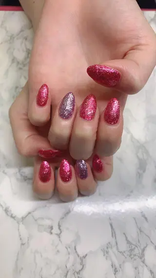 ネイル はな💎ネイル ワンホン、長さ出しのネイルデザイン