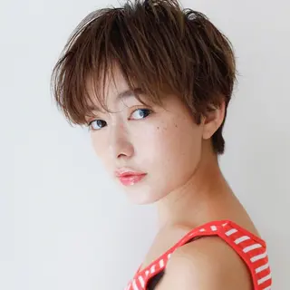 ショート カラー パーマ ヘアアレンジ メンズ キッズ ネイル マツエク・マツパ 横浜Bob美容師🤎 ERINAのヘアスタイル