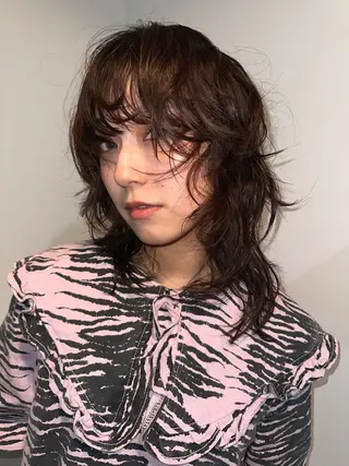 ミディアム カラー パーマ 🎀オイダイラ モモカ🎀のヘアスタイル