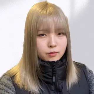 セミロング ハイトーン/レイヤー カット/TAKEのヘアスタイル