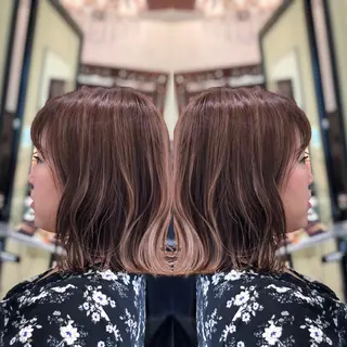 ミディアム Y Uのヘアスタイル