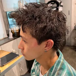 ショート カラー パーマ ヘアアレンジ メンズ キッズ 🔷横浜1のパーマ 職人🔷将太郎のヘアスタイル