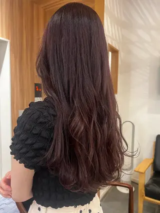 セミロング カラー トーンアップ🦢 ユメのヘアスタイル
