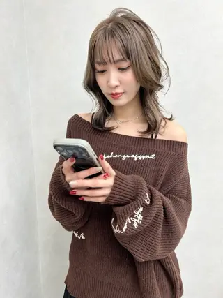 ミディアム カラー ナカジマ ナナのヘアスタイル