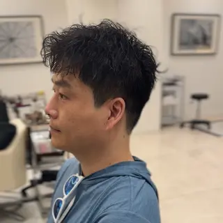 ショート パーマ メンズ SALOWIN名古屋Suite店所属・名古屋のメンズ特化 美容師/わたるのヘアスタイル