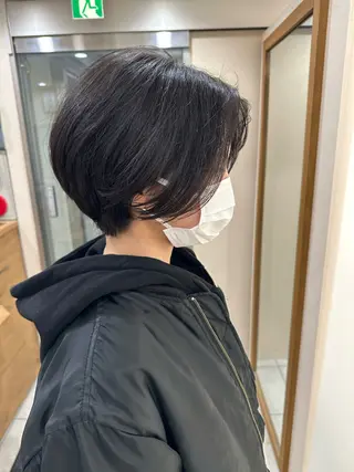 ショート 巻けるケア縮毛矯正✨ ケアカラー✨山下のヘアスタイル