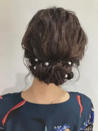 セミロング ヘアアレンジ scene.池袋所属・scene. haraのヘアスタイル