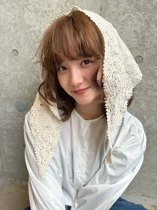 ミディアム カラー パーマ 似合わせ特化/レイヤ ーカット/mikuのヘアスタイル