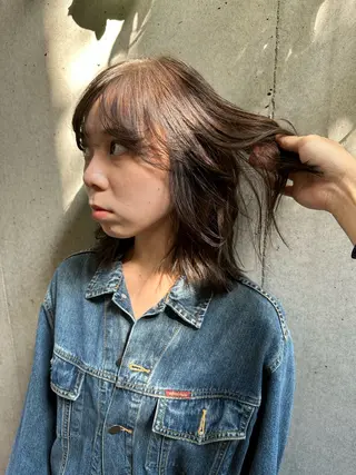 ミディアム カラー 似合わせカット /パーマ岡本淳平のヘアスタイル