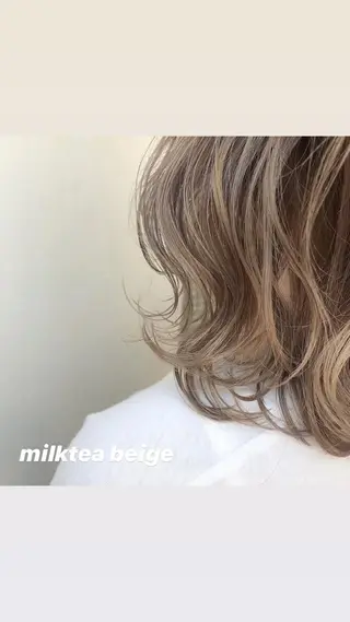 セミロング カラー yuna/ボブカット /ハイトーンカラーのヘアスタイル